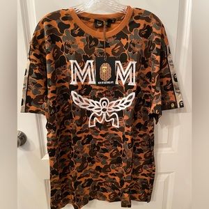 NEW MCM X BAPE t-shirt collaboration, size XXL shirt with tags